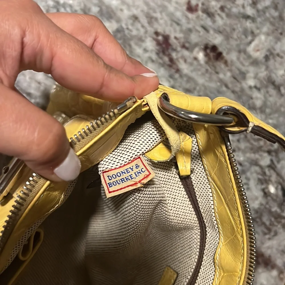Dooney & Bourke Yellow Satchel - Picture 9 of 11